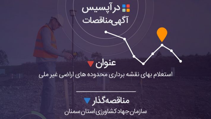 استعلام بهای نقشه برداری محدوده های اراضی غیر ملی